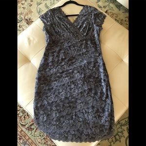 Steel Grey Sequin cocktail dress